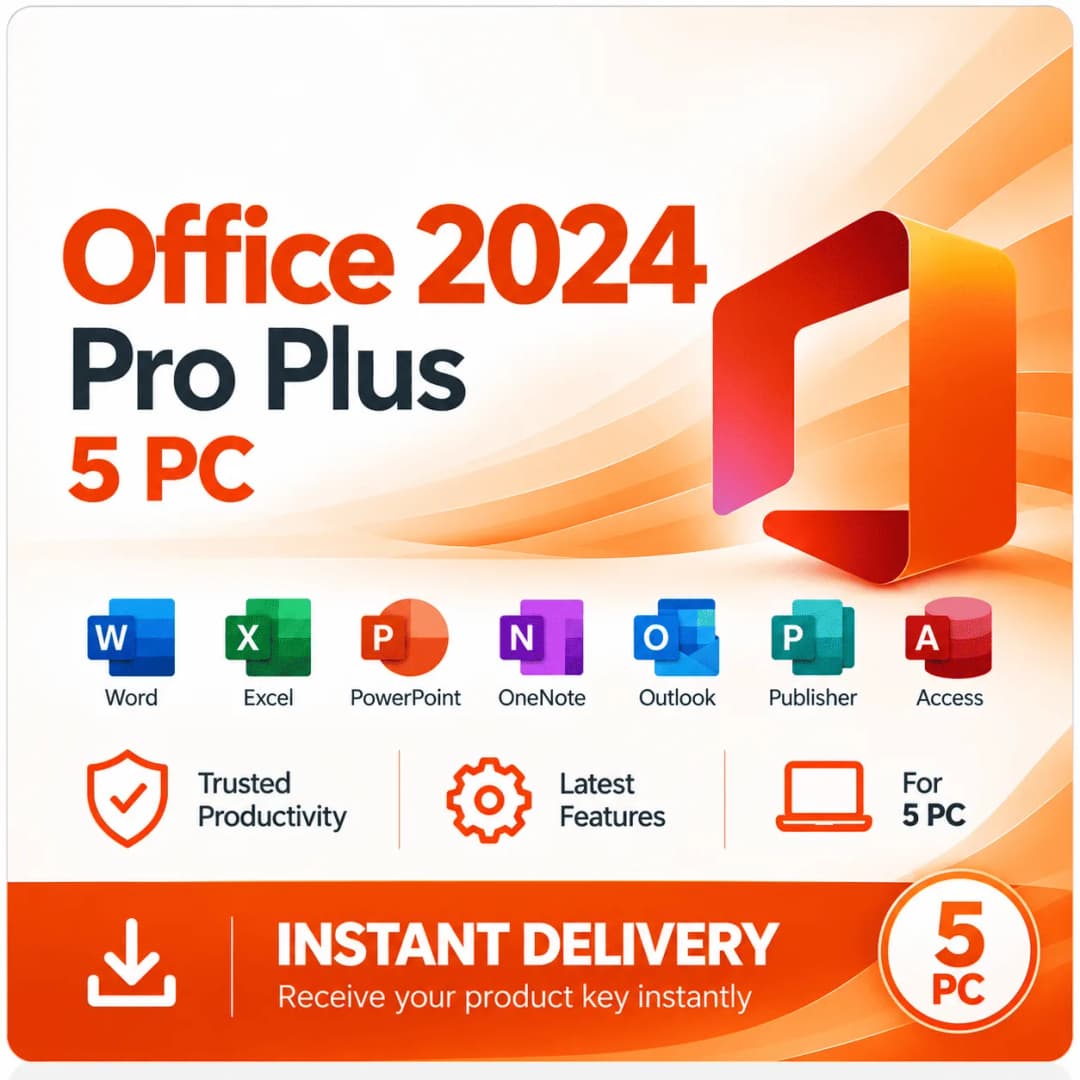 Office 2024 Pro Plus 5 PC digital license key