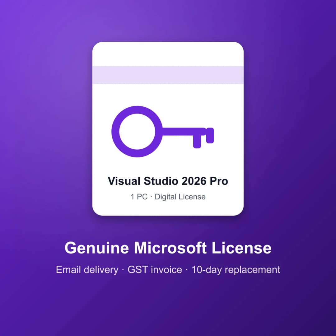 Visual Studio 2026 Pro 1 PC digital license key