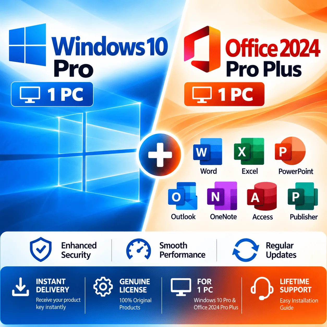 Windows 10 Pro & Office 2024 Pro Plus